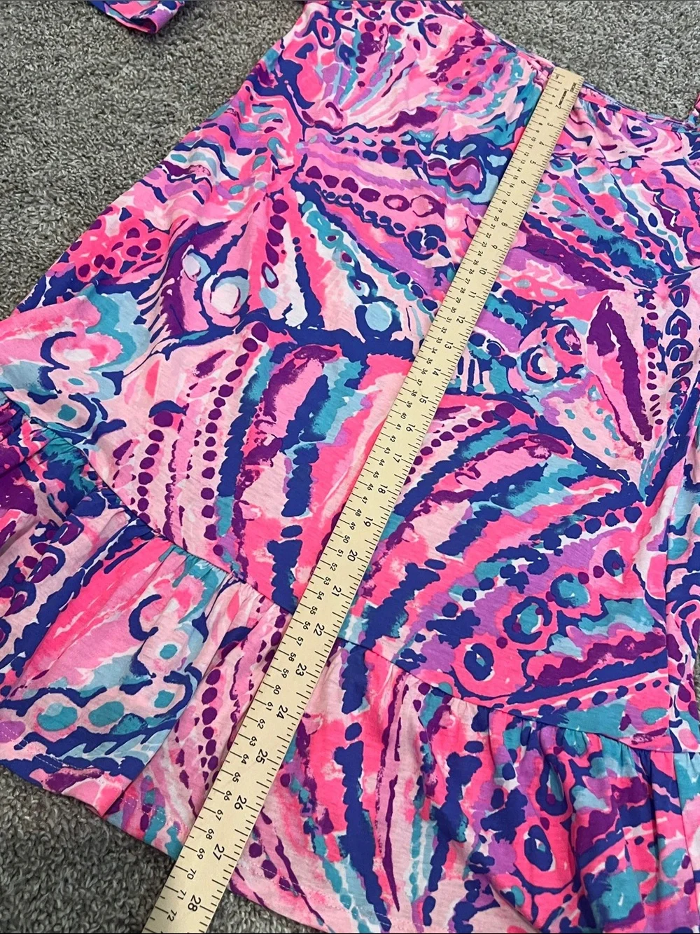 Lilly Pulitzer Girls Mini Alanna Dress Colony Coral Shell Out‎ Large